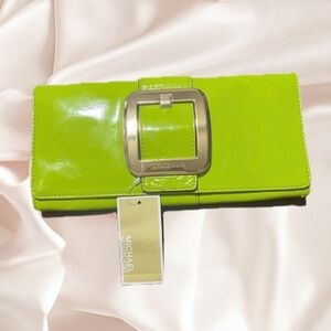 MICHAEL Michael Kors Women’s Sutton Leather Clutch, Lime